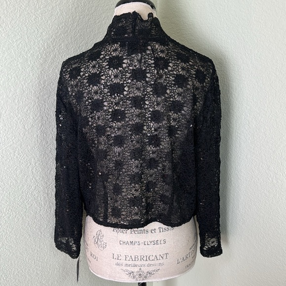 R&M Richards Beaded Black Lace Belaro - Picture 5 of 11